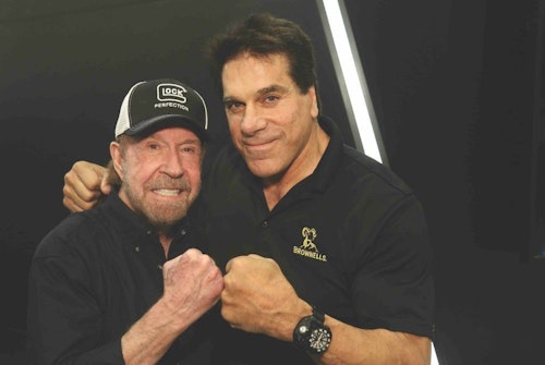 As usual, celebrity sightings caused backups in the SHOT Show aisles. This year, Chuck Norris and Lou Ferrigno could be seen on the show floor. 